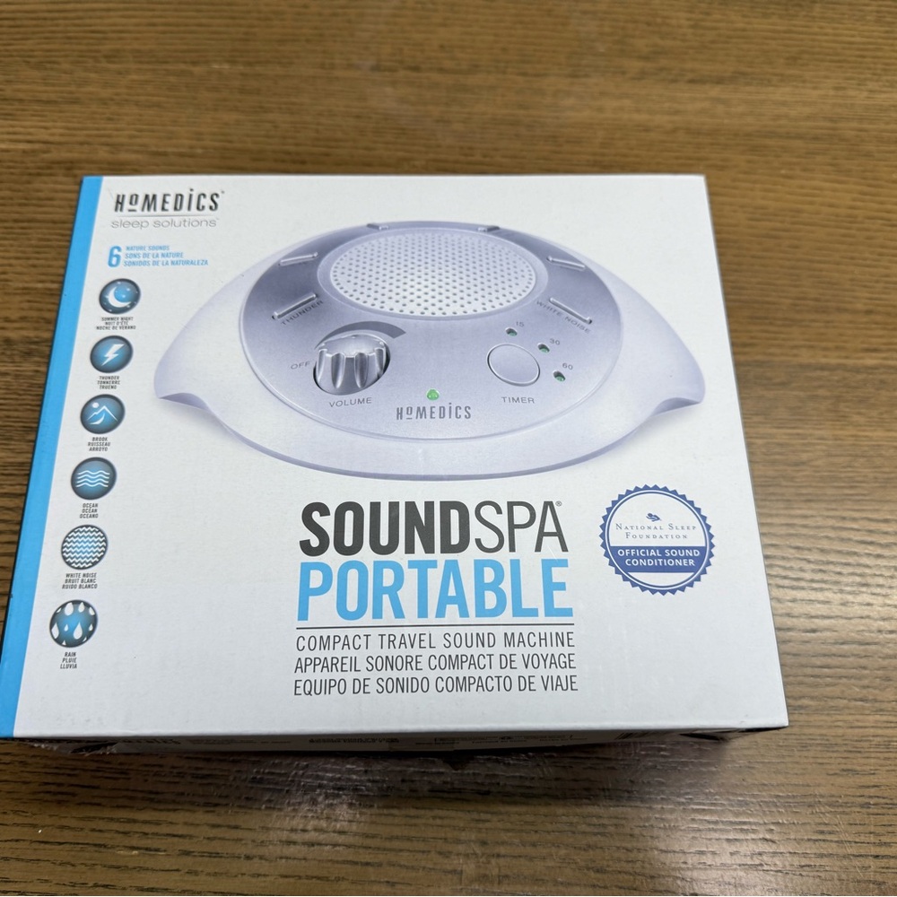 HoMedics SoundSpa Portable White Noise Machine SS-2000L New Open Box Tested